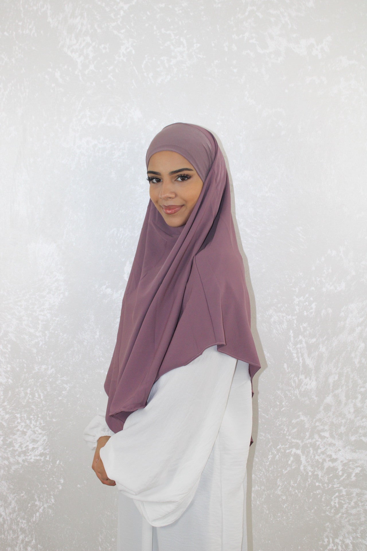 Short Medina Khimar - Purple
