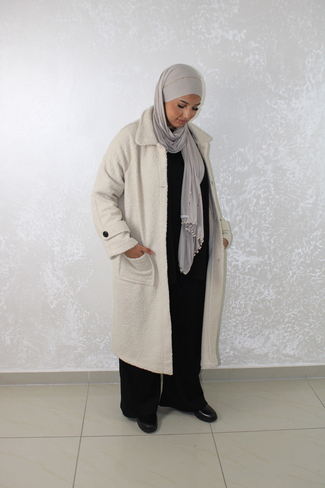 Teddy Coat White