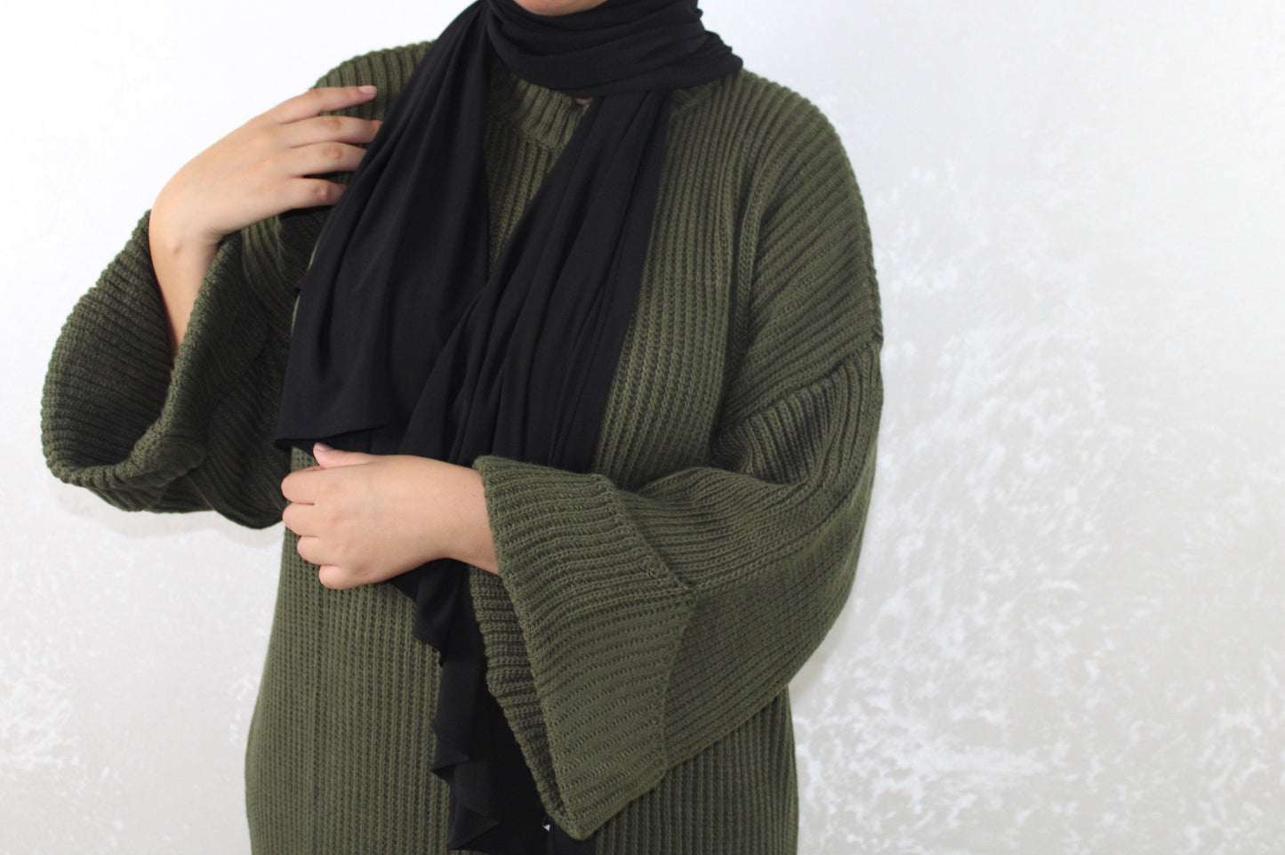 Long Knit Dress Khaki