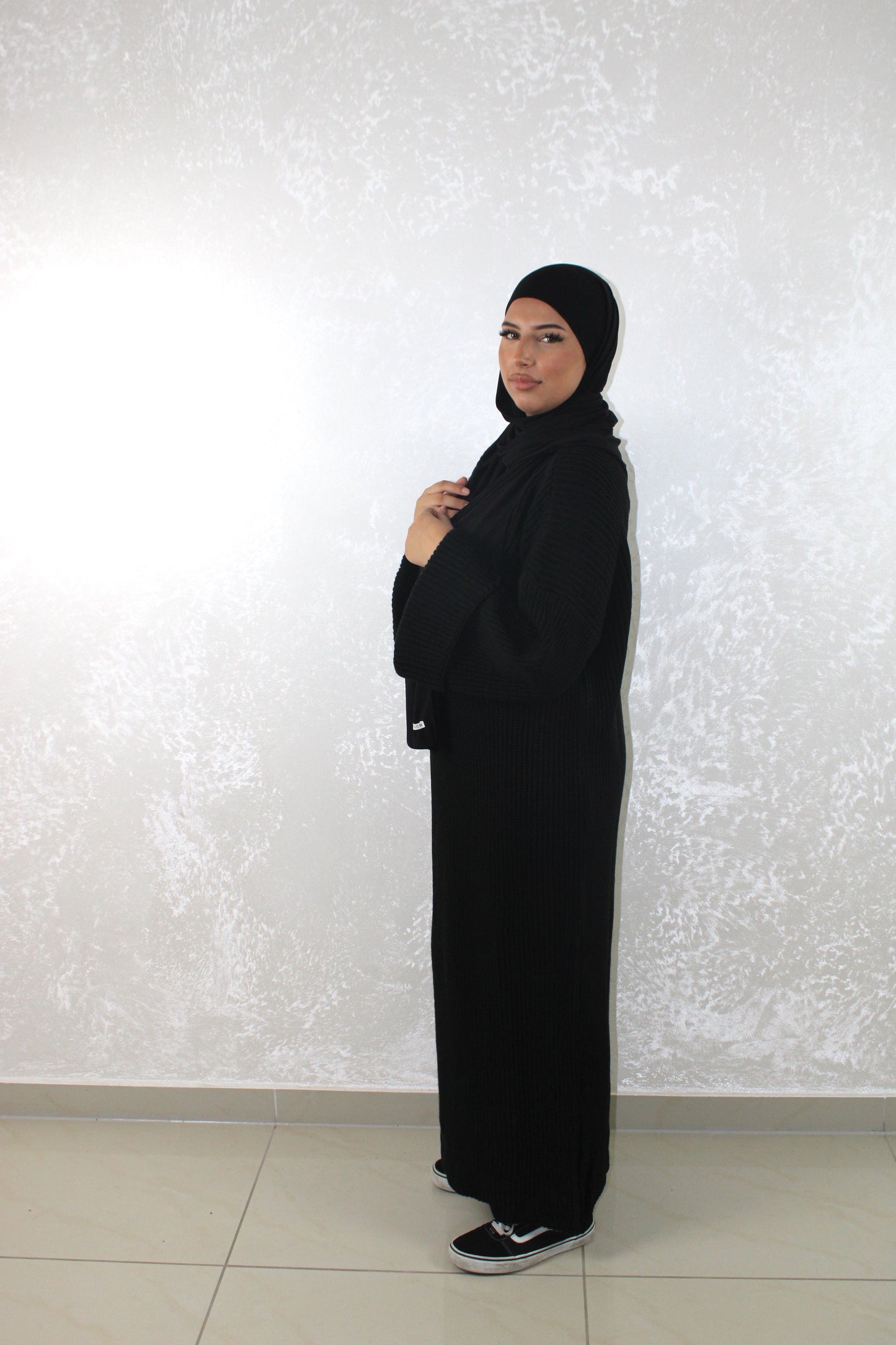 Long Knit Dress Black