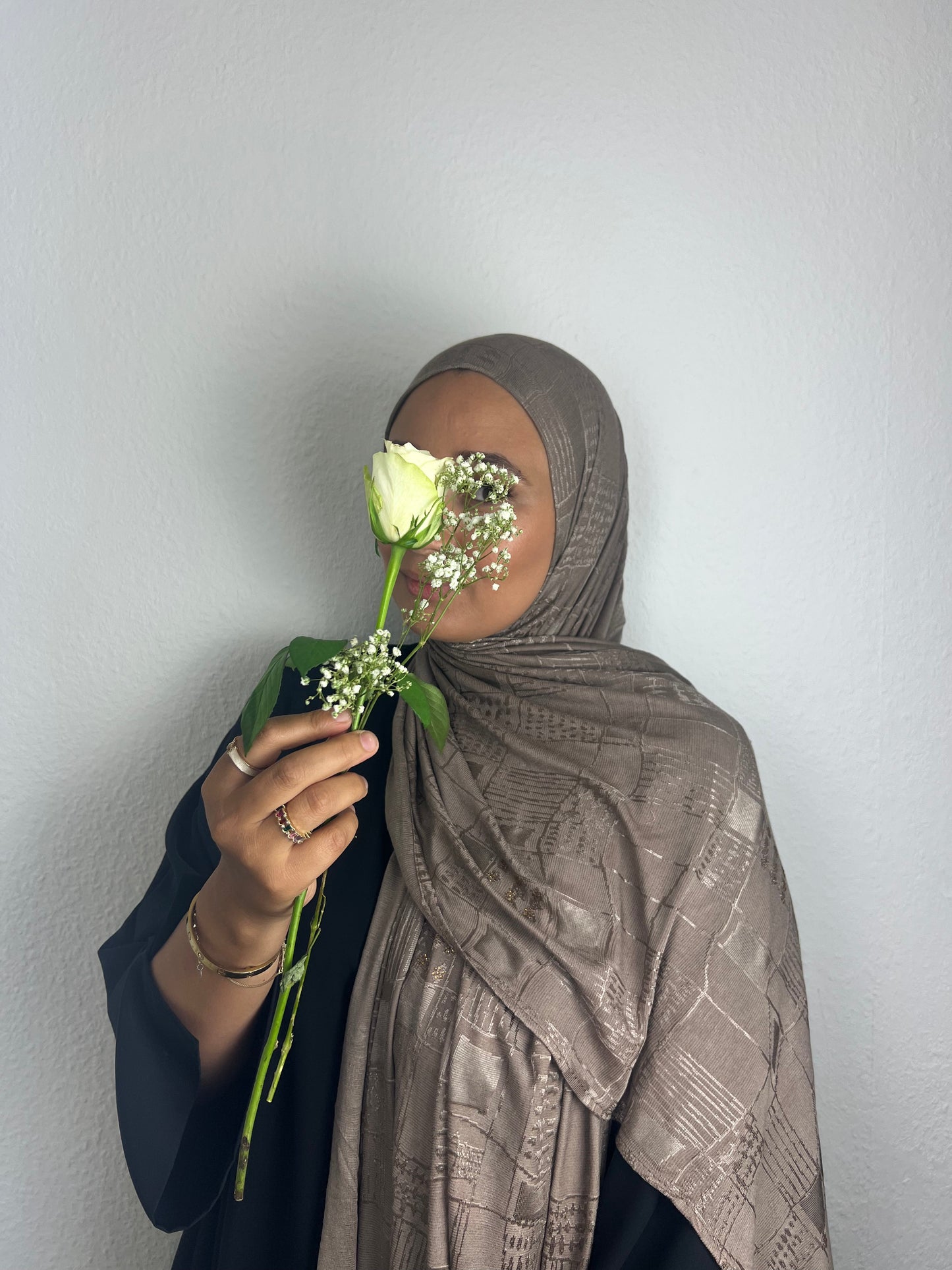 Dubai Jersey Strass Flower
